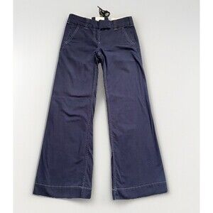 Cidra by Anthropologie Y2K Navy Classy  Tie Back Wide Leg Pants Size 2